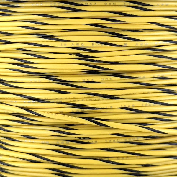 18 AWG Wire (Yellow Striped)