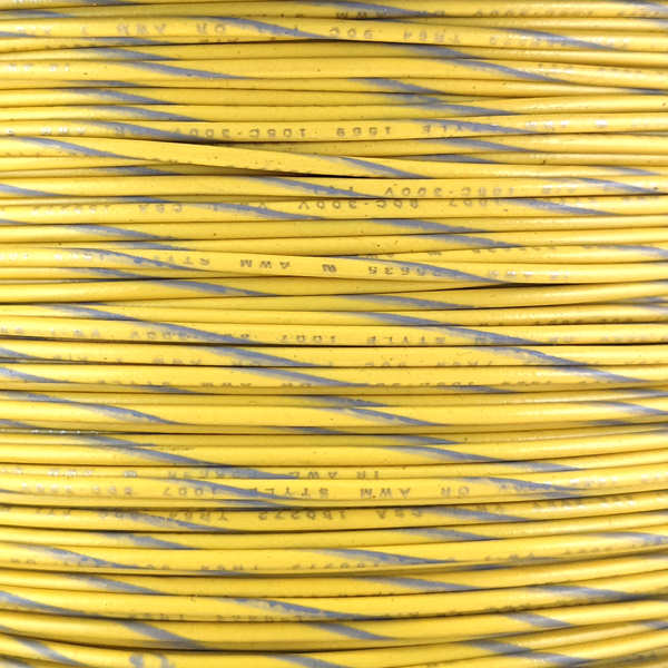 18 AWG Wire (Yellow Striped)