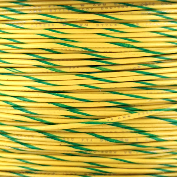 18 AWG Wire (Yellow Striped)