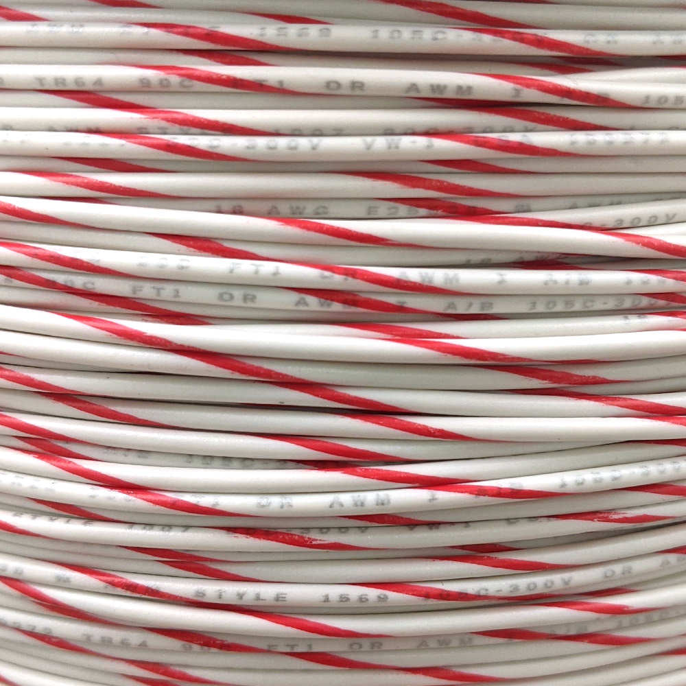 18 AWG Wire (White Striped)