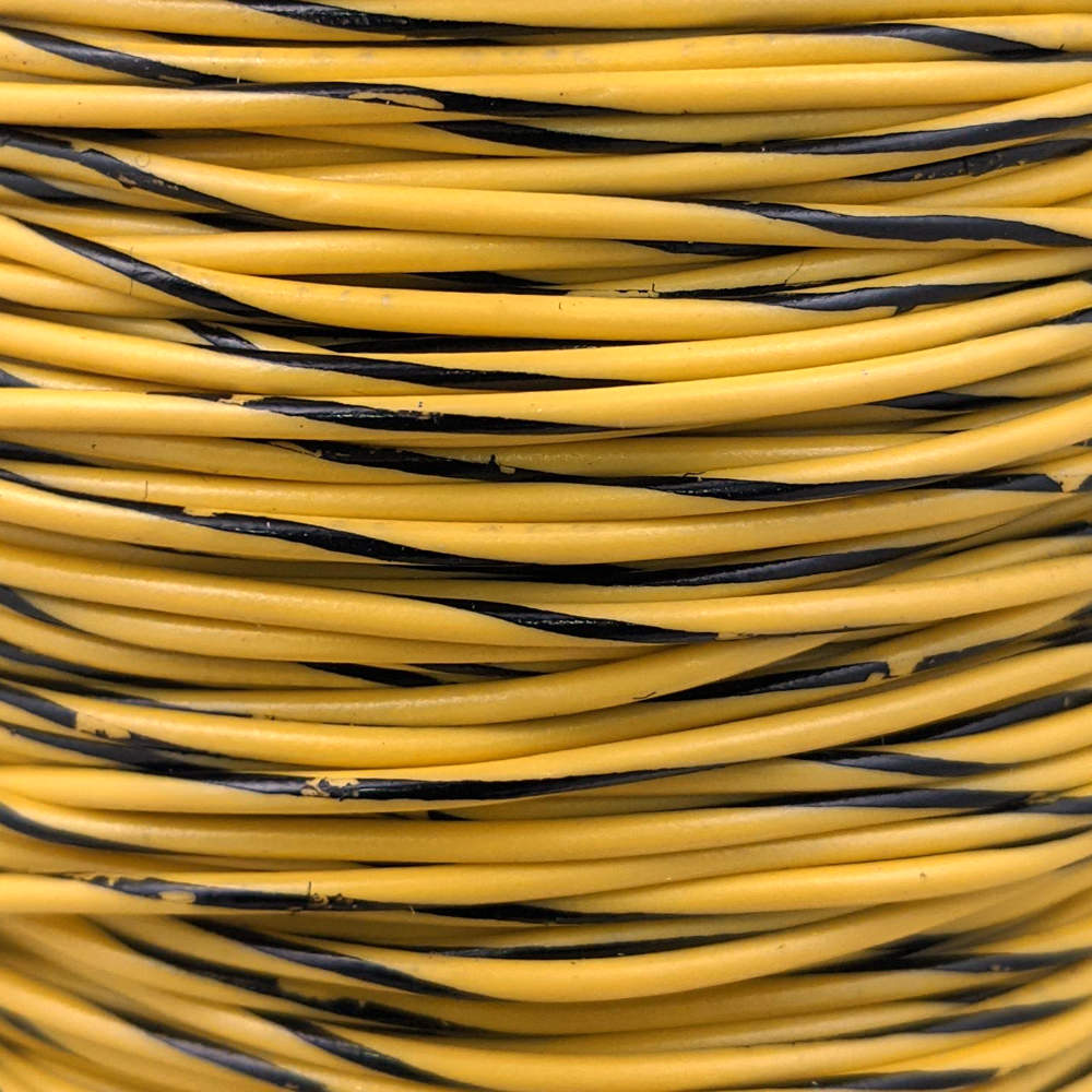 22 AWG Wire (Yellow Striped)