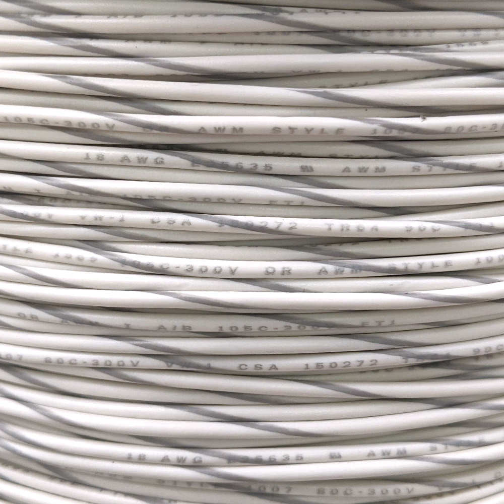 18 AWG Wire (White Striped)