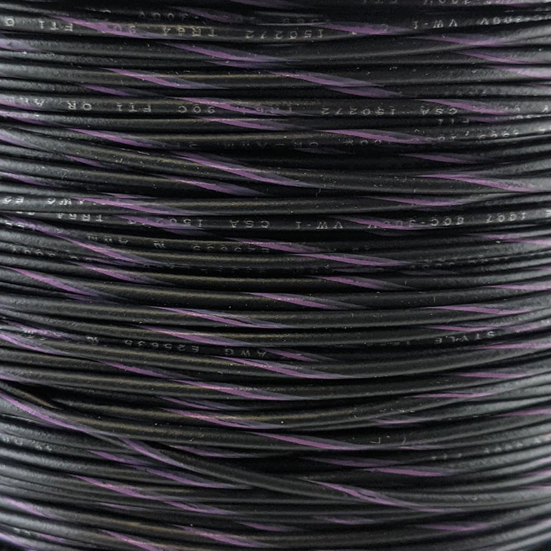 18 AWG Wire (Black Striped)