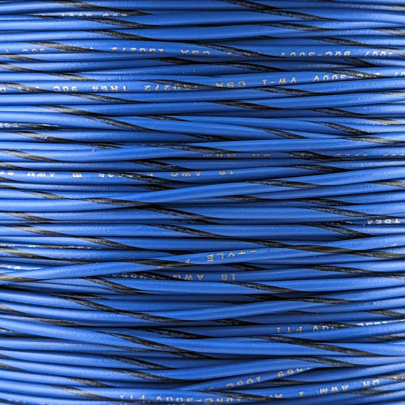 18 AWG Wire (Blue Striped)