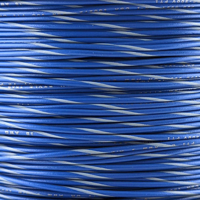 18 AWG Wire (Blue Striped)