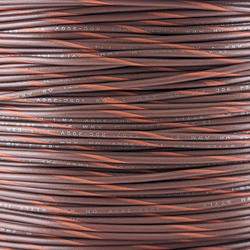 18 AWG Wire (Brown Striped)