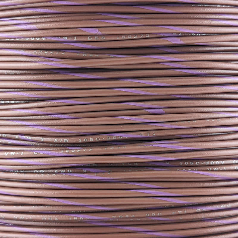 18 AWG Wire (Brown Striped)