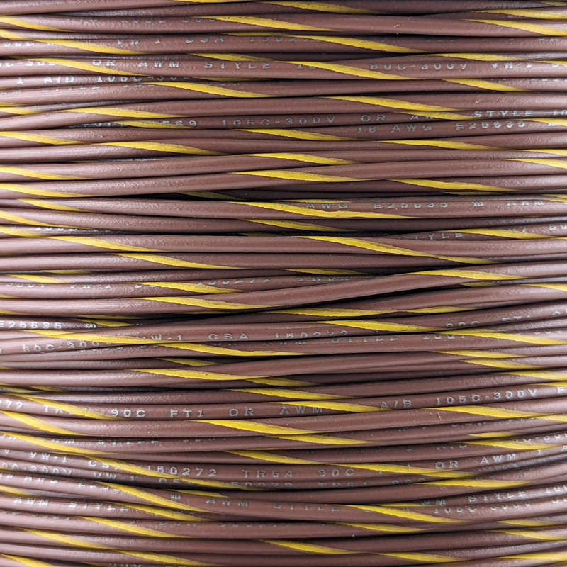 18 AWG Wire (Brown Striped)