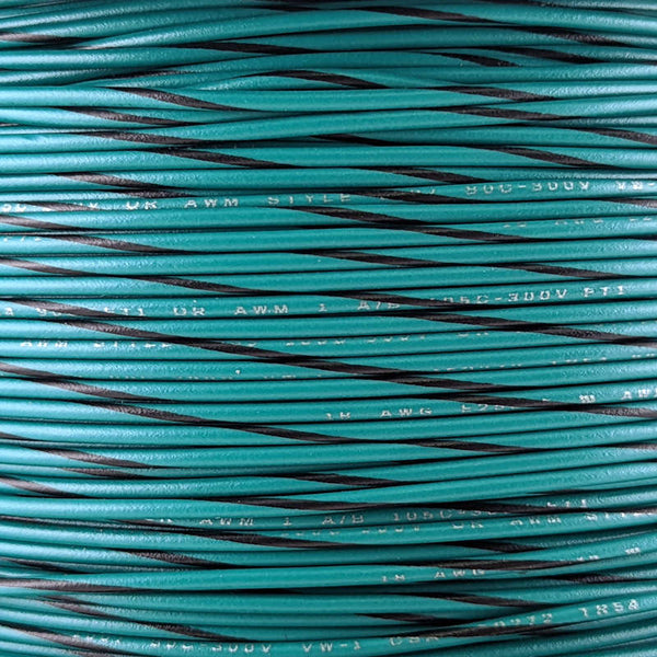 18 AWG Wire (Green Striped)