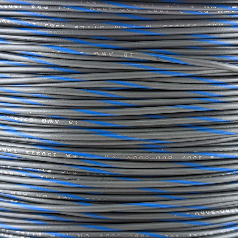 18 AWG Wire (Gray Striped)