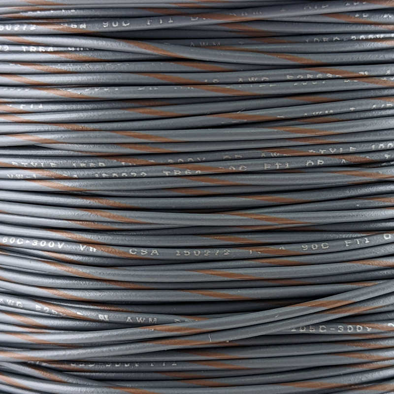 18 AWG Wire (Gray Striped)