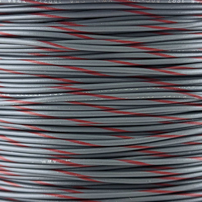 18 AWG Wire (Gray Striped)