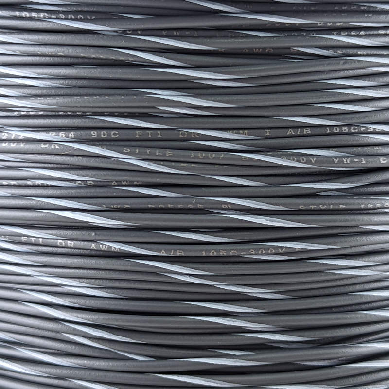 18 AWG Wire (Gray Striped)