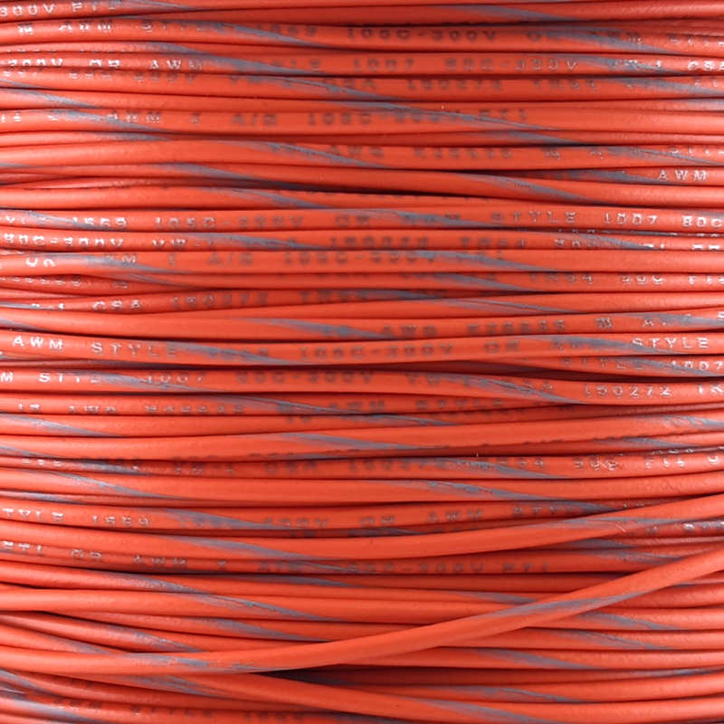 18 AWG Wire (Orange Striped)