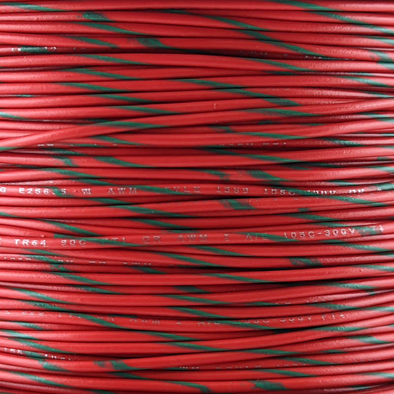18 AWG Wire (Red Striped)