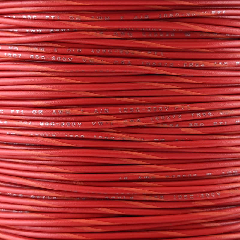 18 AWG Wire (Red Striped)