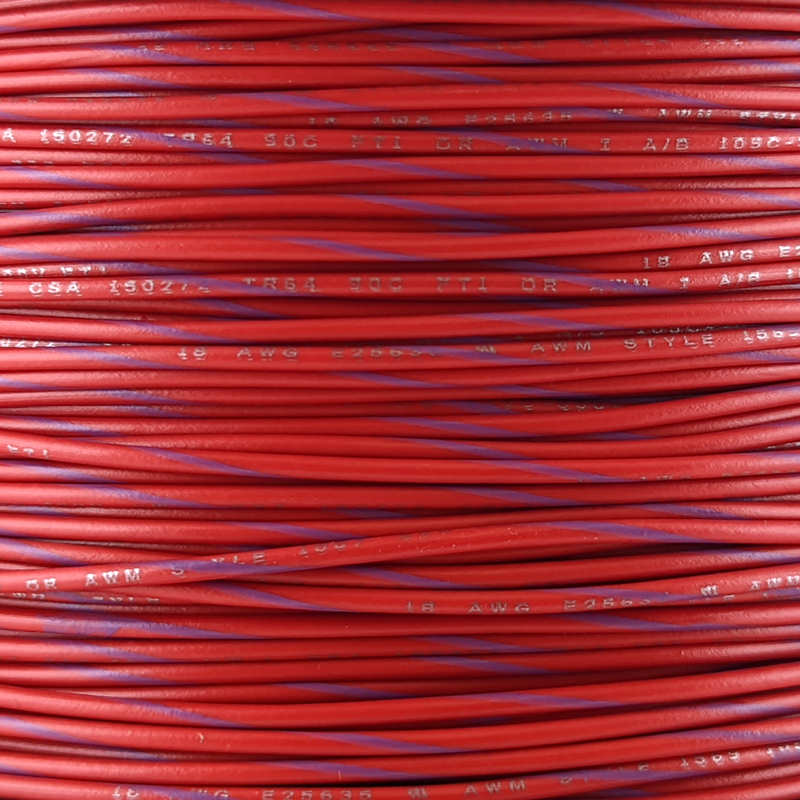 18 AWG Wire (Red Striped)