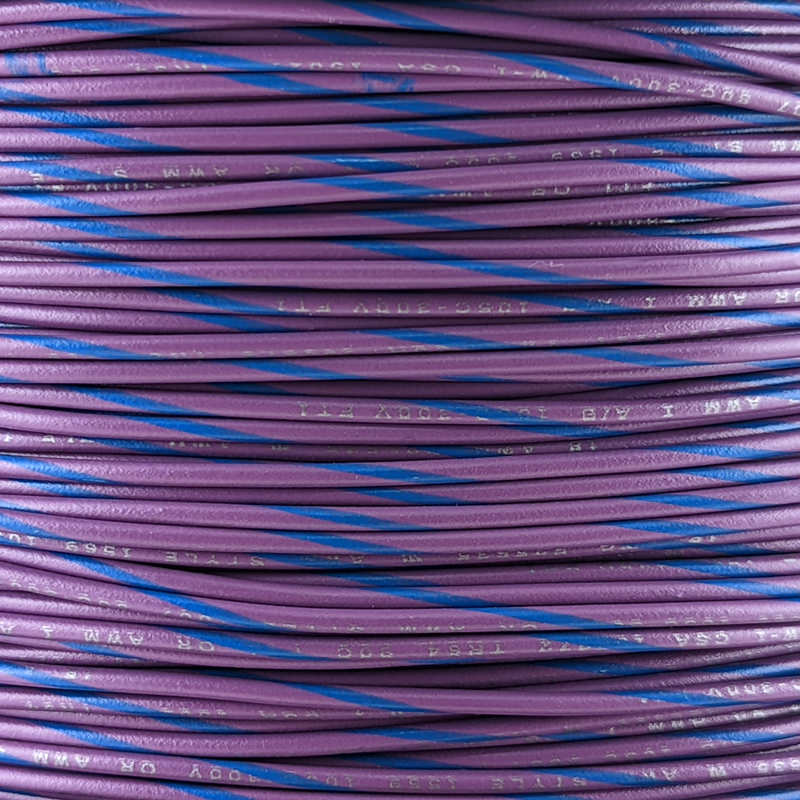 18 AWG Wire (Violet Striped)