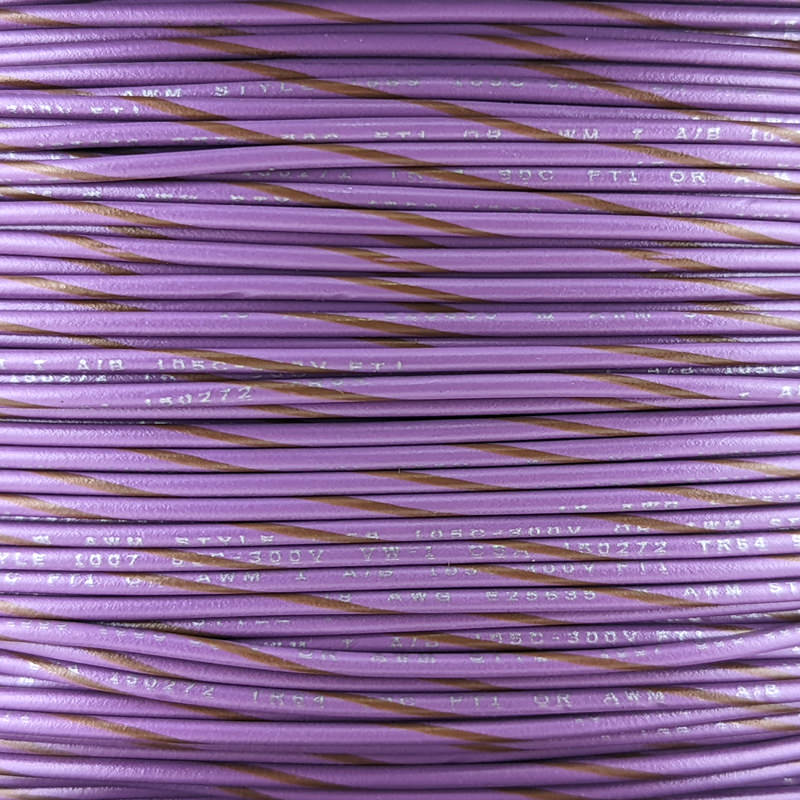 18 AWG Wire (Violet Striped)