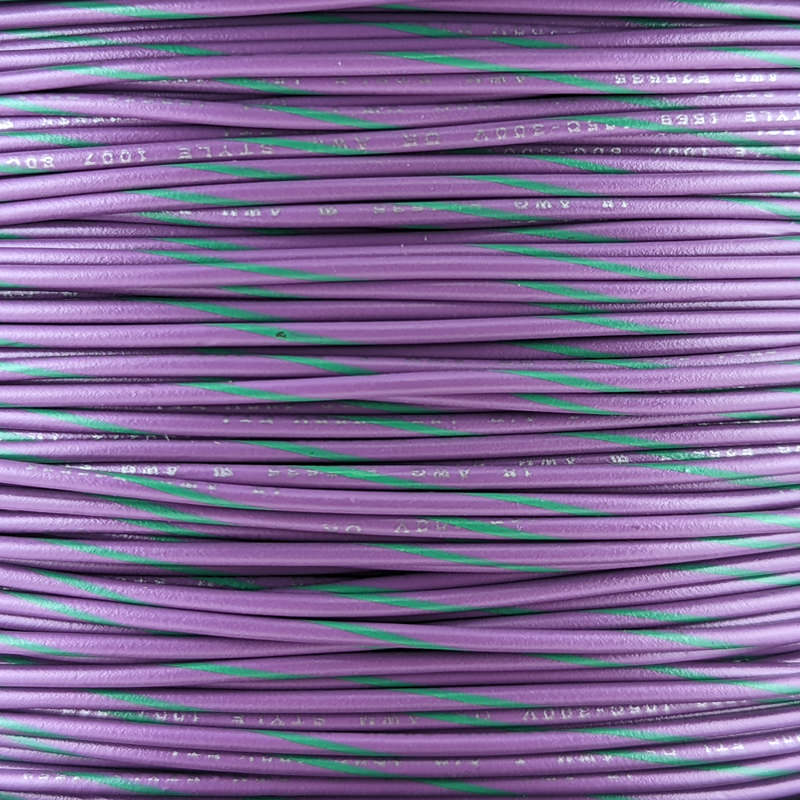 18 AWG Wire (Violet Striped)