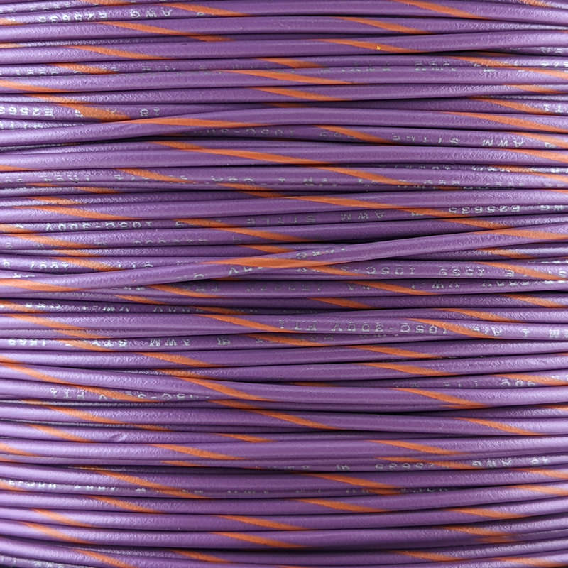 18 AWG Wire (Violet Striped)