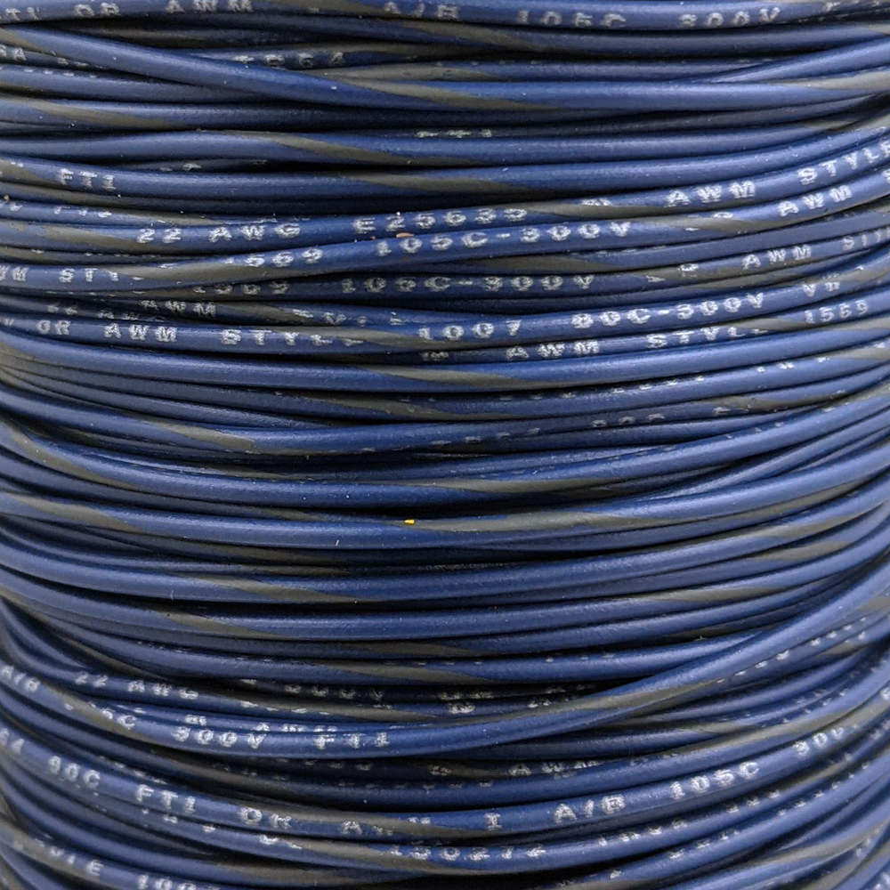 22 AWG Wire (Blue Striped)