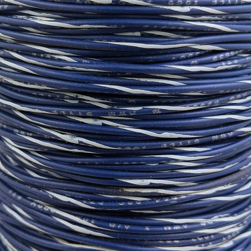 22 AWG Wire (Blue Striped)