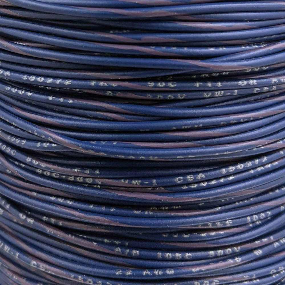 22 AWG Wire (Blue Striped)