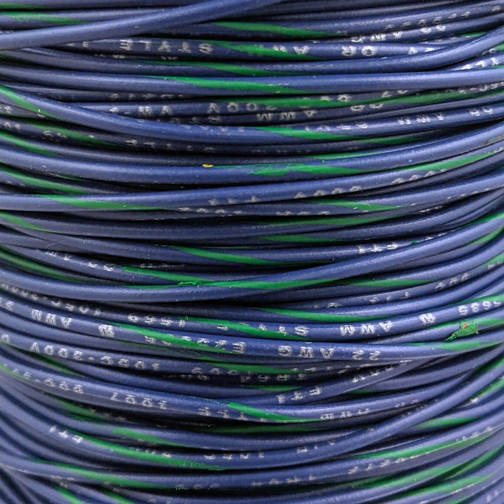 22 AWG Wire (Blue Striped)