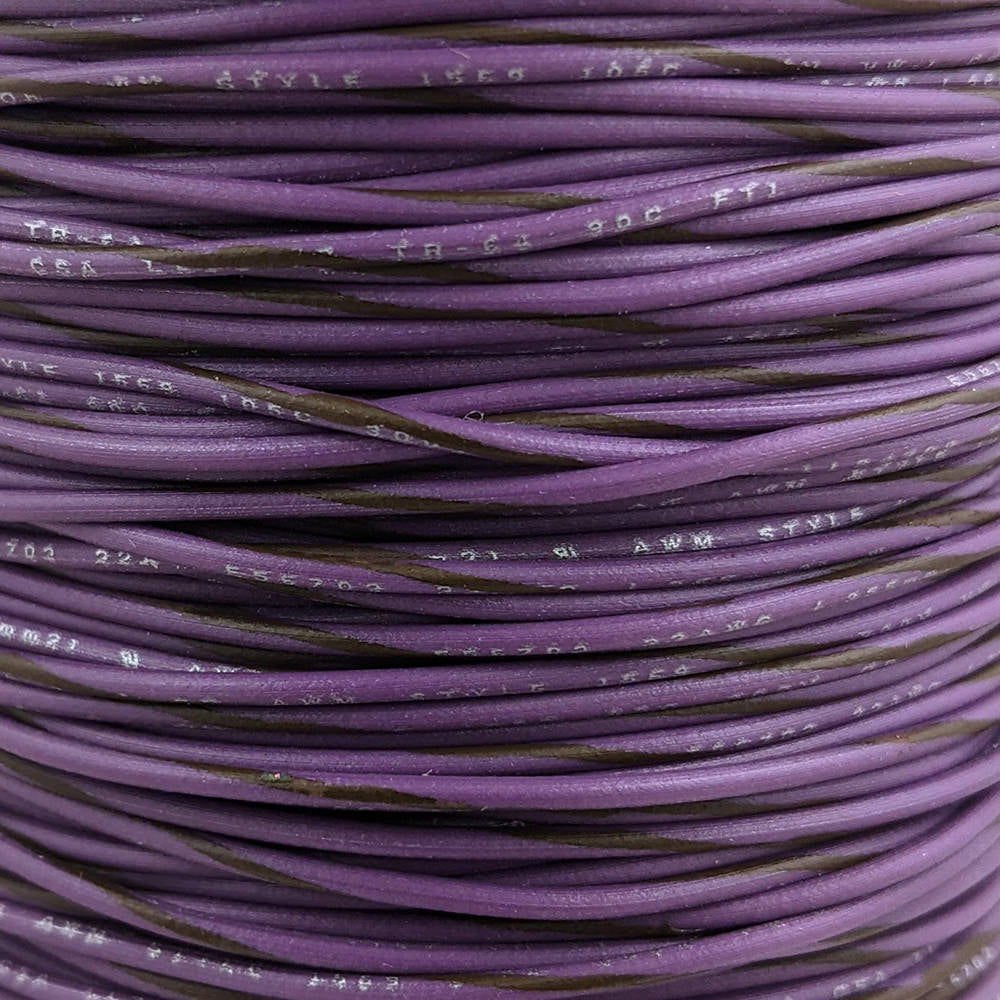 22 AWG Wire (Violet Striped)