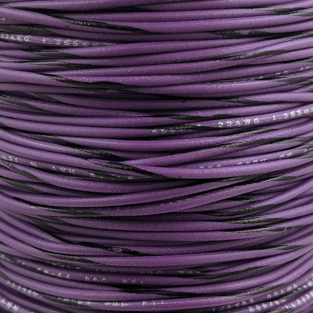 22 AWG Wire (Violet Striped)