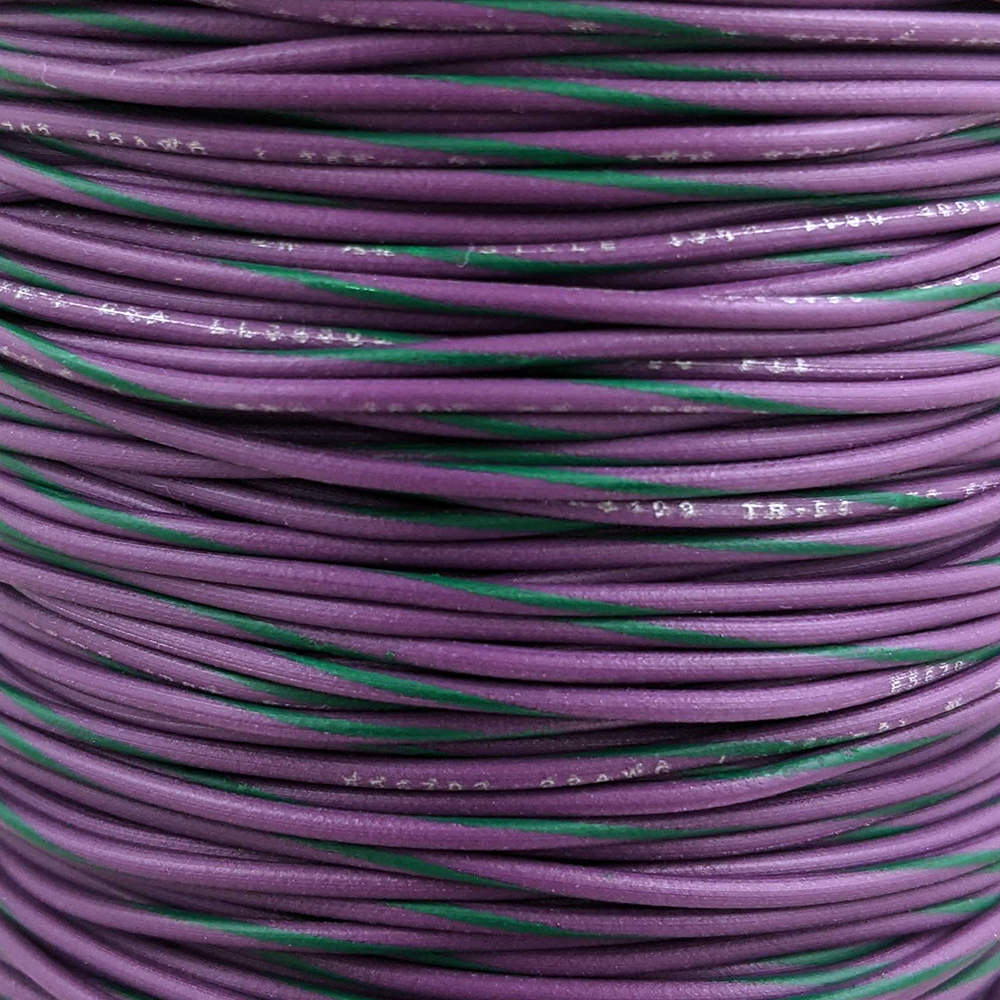 22 AWG Wire (Violet Striped)