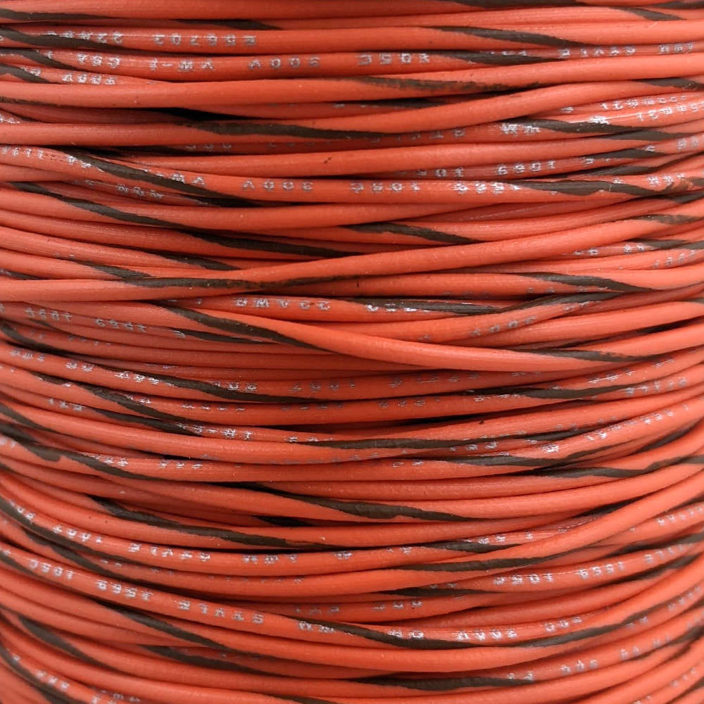 22 AWG Wire (Orange Striped)