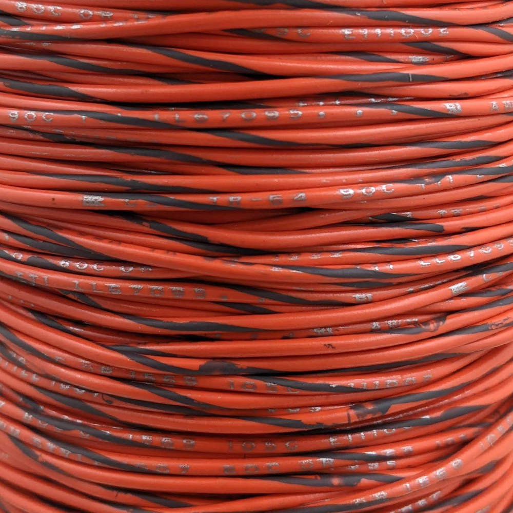 22 AWG Wire (Orange Striped)