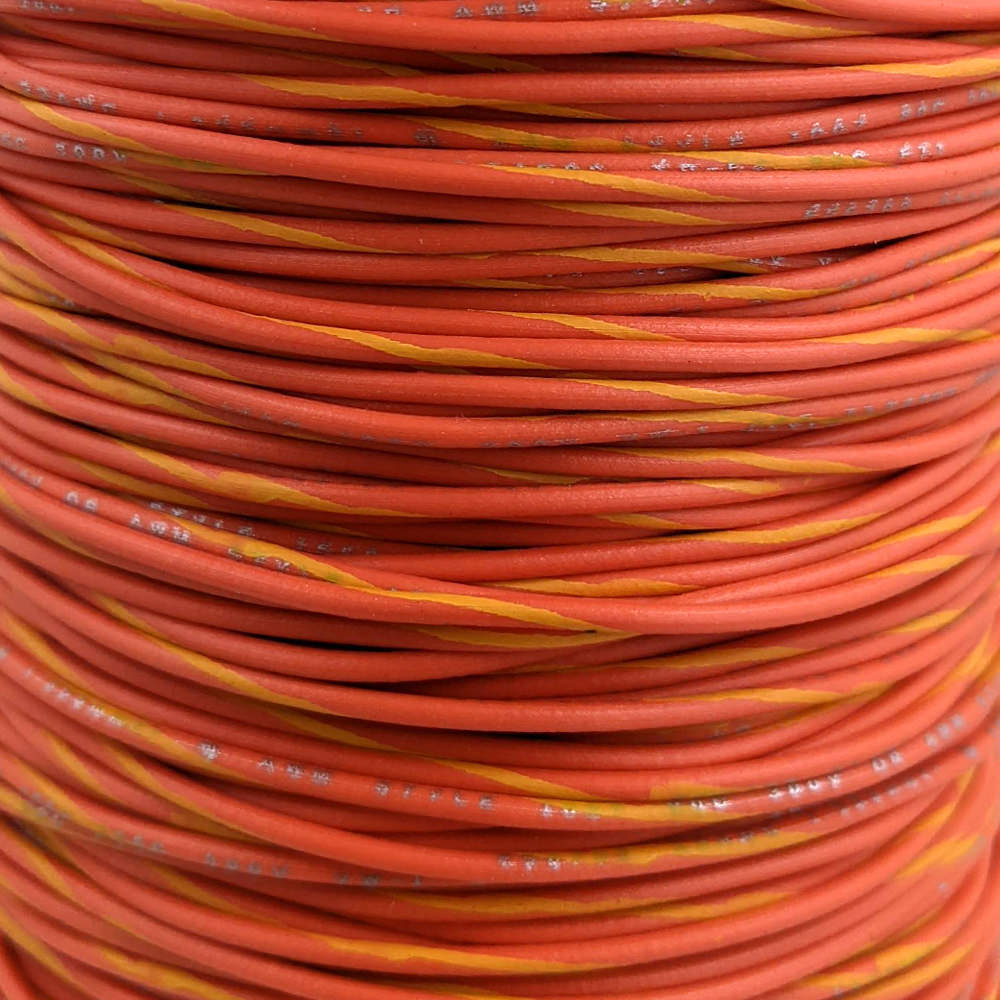 22 AWG Wire (Orange Striped)