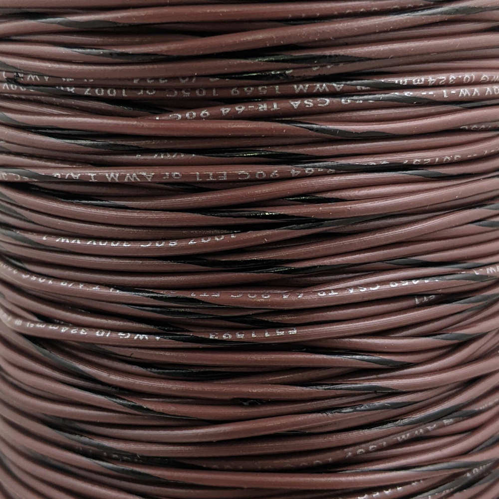 22 AWG Wire (Brown Striped)