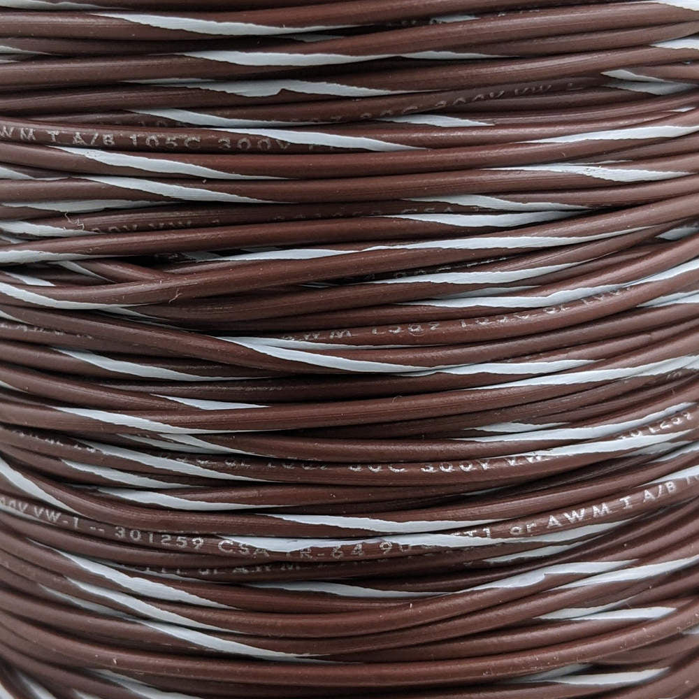 22 AWG Wire (Brown Striped)