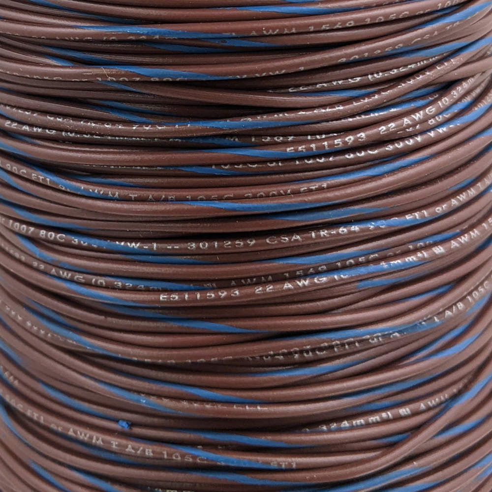 22 AWG Wire (Brown Striped)