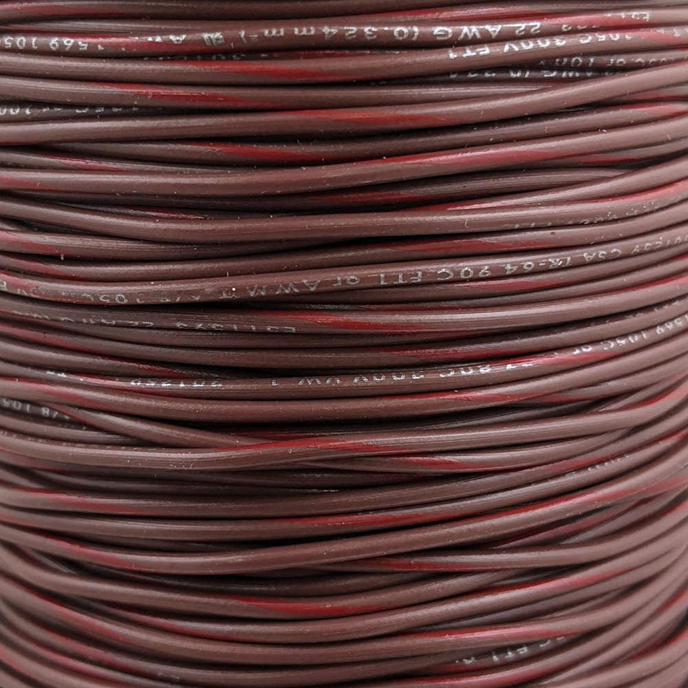 22 AWG Wire (Brown Striped)