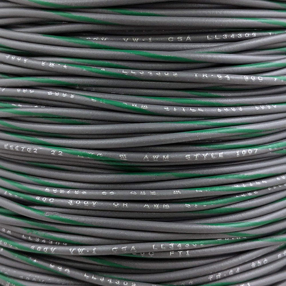 22 AWG Wire (Gray Striped)