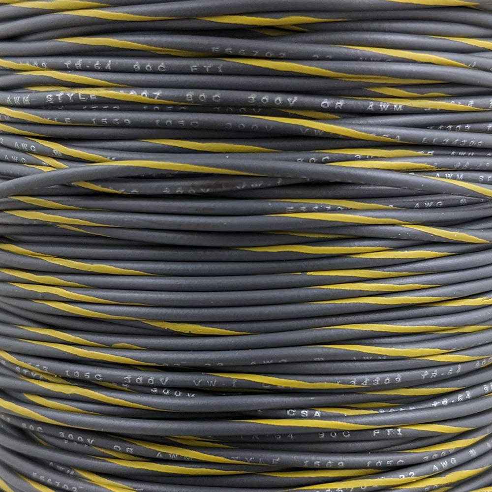 22 AWG Wire (Gray Striped)