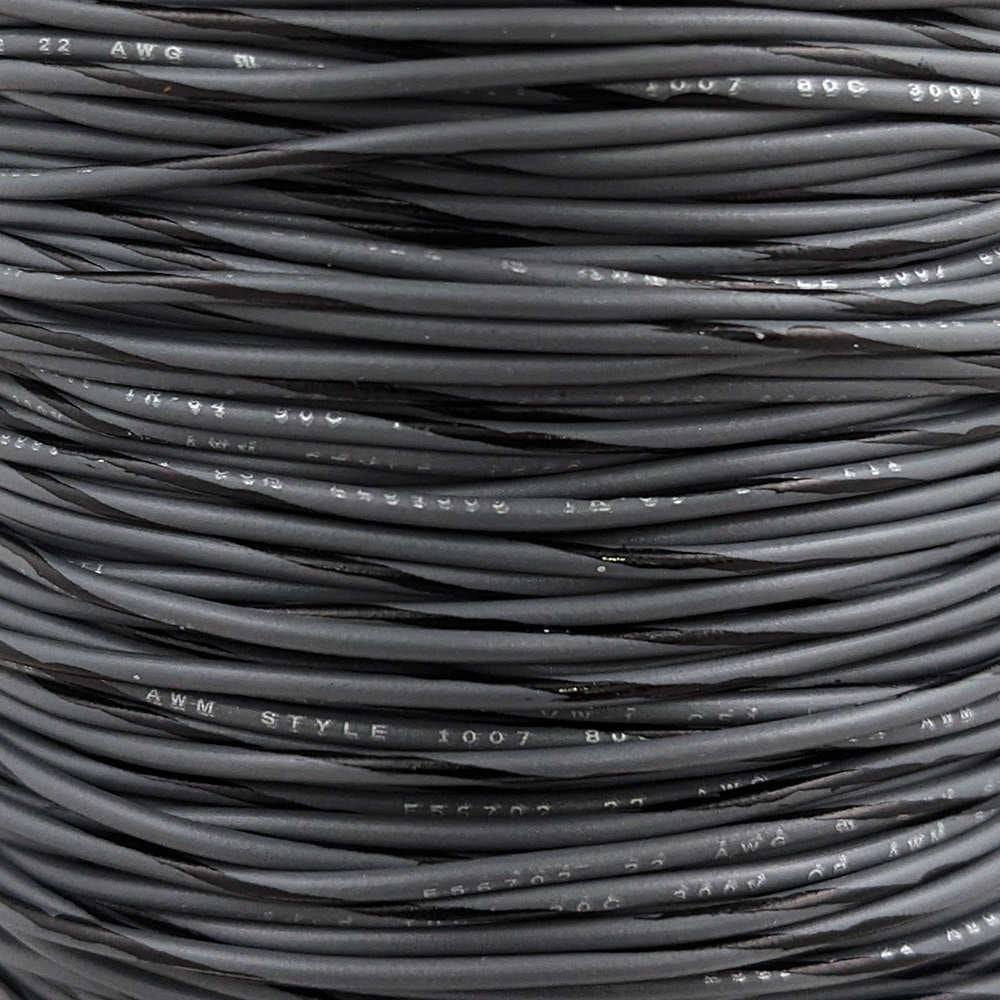 22 AWG Wire (Gray Striped)