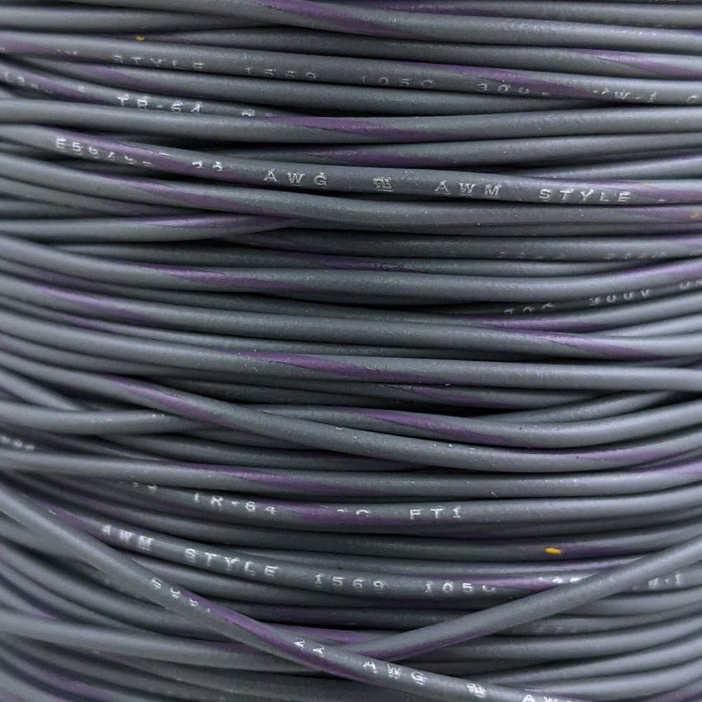 22 AWG Wire (Gray Striped)