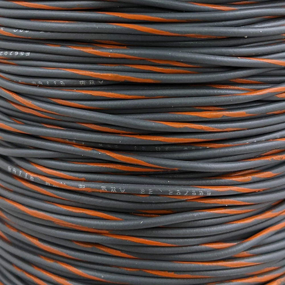 22 AWG Wire (Gray Striped)