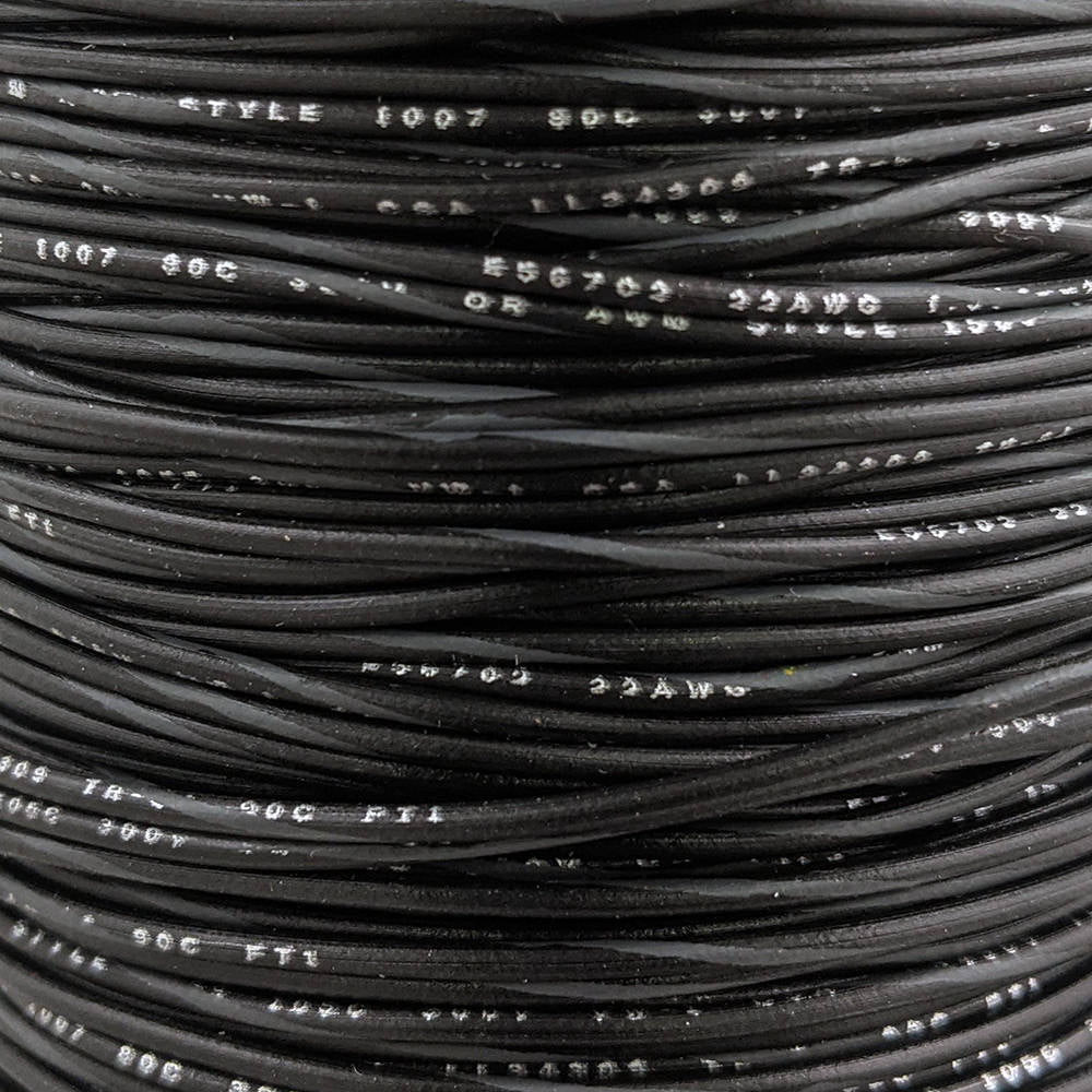 22 AWG Wire (Black Striped)
