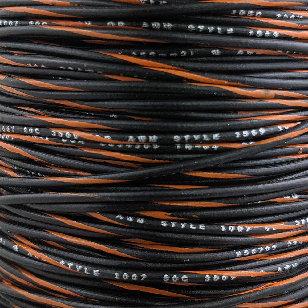 22 AWG Wire (Black Striped)