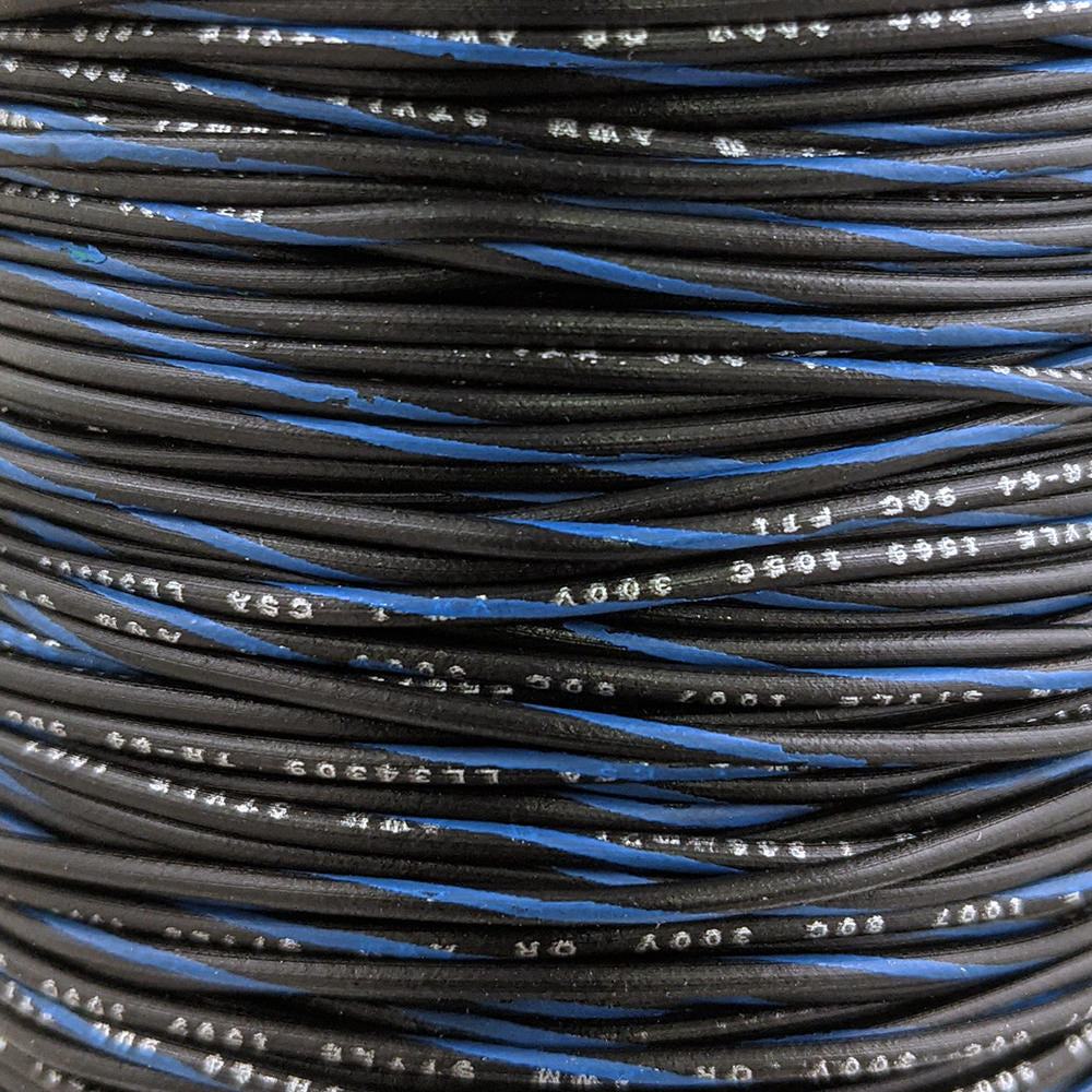 22 AWG Wire (Black Striped) | Wire-Bot Pinball Wire