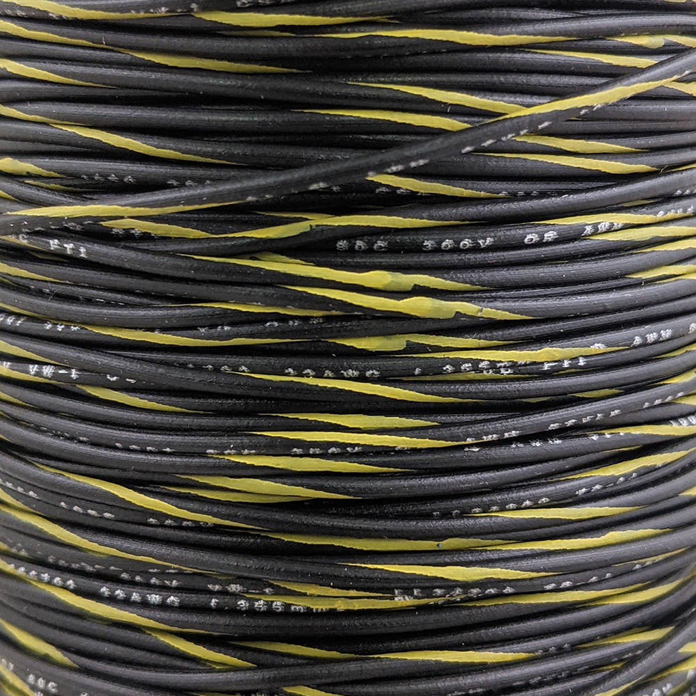 22 AWG Wire (Black Striped)