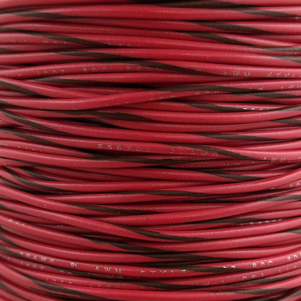 22 AWG Wire (Red Striped)