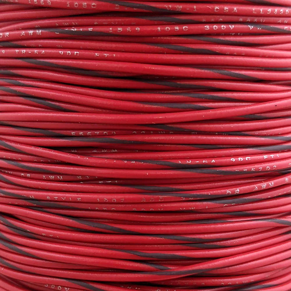 22 AWG Wire (Red Striped)